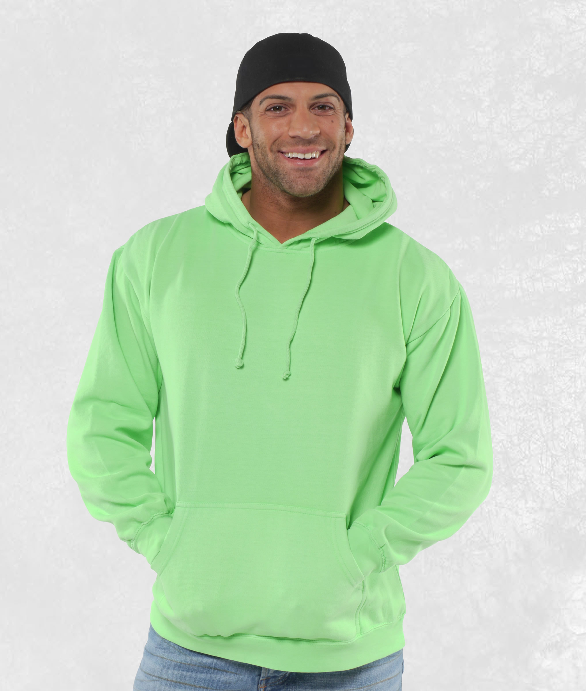 Adult Neon Hooded Sweatshirt